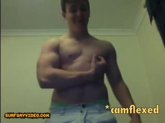 HUNK FLEXES AND CUMS