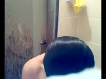 Pakistani girl showering on home video alone